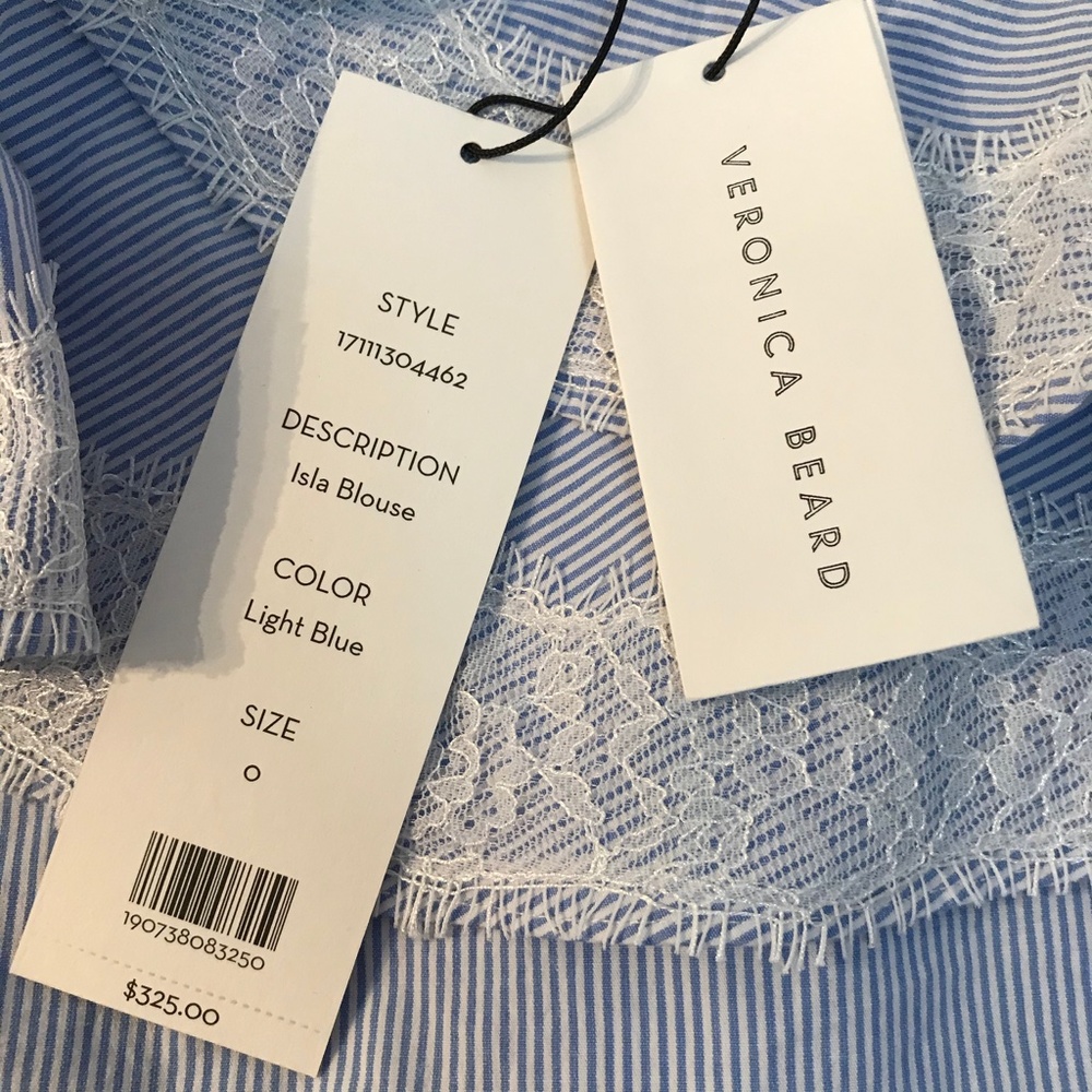 VERONICA BEARD Isla Ruffle One-Shoulder Blouse - Picture 7 of 8